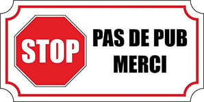 Autocollant sticker macbook laptop voiture moto boite aux a lettre stop pub anti