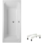 Baignoire droite 170 x 70 villeroy et boch Architectura acrylique avec pieds