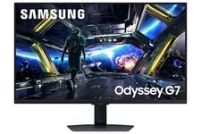 Samsung Odyssey G7 LS27DG702EUXXU 27" 4K UHD IPS Gaming Monitor with Speakers - 3840x2160, HDMI 2.1, 144Hz, 1ms, Full Smart Platform, USB Hub, Displayport, Freesync Premium Pro, Height Adjust