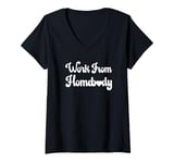 Womens This Is My Work From Home Funny Remote Worker Home Office V-Neck T-Shirt