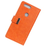 Mipcase Leather Case for OnePlus 5T, Multi-function Flip Phone Case with Iron Magnetic Buckle, Wallet Case with Card Slots [2 Slots] Kickstand Business Cover for OnePlus 5T (Orange)