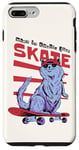 Coque pour iPhone 7 Plus/8 Plus Just Skate Fun Planche de skateboard rétro Motif chat Rouge