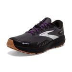 BROOKS Femme Divide 4 GTX Sneaker, Black Blackened Pearl Purple, 37.5 EU