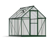 Serre de jardin double parois Vert 4,6m2 en plastique et polycarbonate Mythos Canopia By Palram