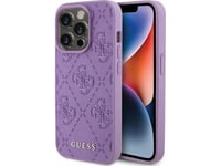 Guess Guhcp15xp4epmu Iphone 15 Pro Max 6.7" Purple/Light Purple Hardcase Leather 4G Stamped