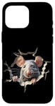 iPhone 16 Pro Max Mouse Hole Peeking Mice Cute Mouse Costume Boys Girls Men Case