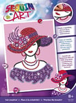 Mammut Spiel & Geschenk 8011944 Art Red Hat, Diamond Creative, Complete Styrofoam Frame, Picture Template, Sequins, Pens, Instructions, Craft Set for Children from 8 Years