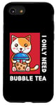 Coque pour iPhone SE (2020) / 7 / 8 Mignon chat kawaii boisson thé au lait bulle I Love Boba Tea