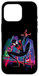 Coque pour iPhone 16 Pro Marvel Spider-Man Miles Morales Graffiti City