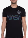 Alpha Industries X NASA Rainbow Reflective Logo Crew Neck T-Shirt