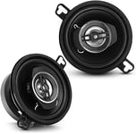 Pyle, 2-Way Universal Car Stereo Speakers, 120W-8.8cm car speakers, Coaxial Loud Pro Audio, Car Speaker Set, Quick Replacement Component Speaker Vehicle Door/Side Panel Mount Compatible, 2pc, Black