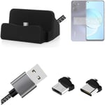 Charging Station for Realme 10 + USB-Typ C u. Micro-USB-Adapter