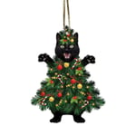 Black Cat Christmas Ornament Creative DIY Personalized Family Pendant for Friend Family Neighbors Gift