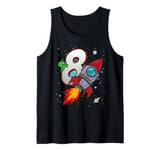 I'm 8 Alien Space Rocket 8th Children's Son's Birthday Party Tank Top