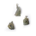 Labradorite Rough Gemstone Pendant -- ±2.5Cm 3 Pc.