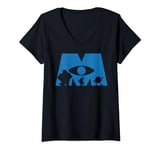 Disney Pixar Monsters Inc. Logo Silhouette T-Shirt avec Col en V