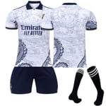 22-23 Real Madrid Dragon Mönster T-shirt fotbollströja Set Unnumbered Kids 24(130-140CM)