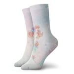 LREFON Chaussettes de Compression Chaussettes Petite sirène équipage drôle décontracté Unisexe Impression Cheville Sport Chaussette