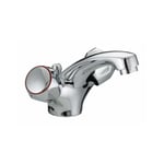 Bristan Club Chrome Mono Basin Mixer Tap with Metal Heads and Pop Up Waste - VAC