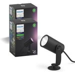 Philips Hue - ext. Spike Black 1x8W 24V (Double Pack)