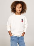 Tommy Hilfiger Kids' Flags Embroidered Sweatshirt, Ancient White