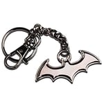 The Noble Collection DC Batman Shaped Black Logo Keychain - 2in (5.5cm) Die Cast Metal Keychain - Officially Licensed Film Set Movie Props Gifts