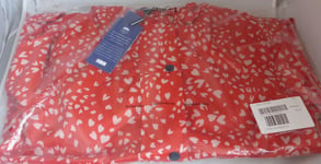 Joules 213851 GoLightly Red Heart Leopard Packaway Jacket Waterproof Mac Coat 6