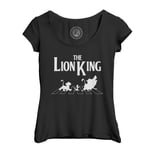 T-Shirt Femme Col Echancré Roi Lion Abbey Road Parodie Film Series Marque