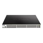 D-LINK D-Link DGS 1210-52MP/ME - Commutateur Géré 48 x 10/100/1000 (PoE) + 4 Gigabit SFP Montable sur rack PoE (370 W)