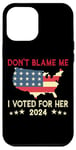 Coque pour iPhone 12 Pro Max Don't Blame Me I Voted For Her Kamala Harris Drapeau américain