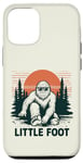 Coque pour iPhone 13 Pro Little Foot Big Foot Sasquatch Yeti Rétro Coucher de soleil