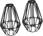 Adjustable Wire Cage Lampshade 2 Pack Vintage Industrial Metal Bird Cage