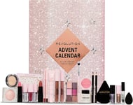 Revolution Beauty 24-Piece Holiday Beauty Advent Calendar, Makeup Gift Set with