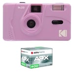 KODAK Appareil Photo Rechargeable M35-35mm Couleur Violet + Pellicule sans iso ISO - CapturEZ Vos Moments avec Élégance et Créativité, l'Essence de Souvenirs Inoubliables