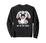 Funny Anxiety Gifts, Me on the Inside, Bunny Sarcastic Joke Sweatshirt