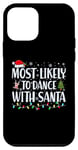 Coque pour iPhone 12 mini Plus susceptible de danser avec le Père Noël - Famille de Noël assortie