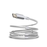 SERO QC magnet kabel, USB-C - USB-C, 1 m, vit