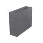 Jardinière rectangulaire - EDA - Volcania - 63 L - Gris galet