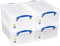 9 Litre Plastic Storage Box Clear, Multi-Purpose Stacking Storage, with a Lid an