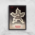 Stranger Things Map Giclee Art Print - A2 - Black Frame