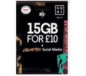 Voxi £10 SIM Card - 15 GB Data