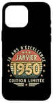 Coque pour iPhone 16 Pro Max Janvier 1950 Cadeau Anniversaire Janvier 1950 75 ans Homme