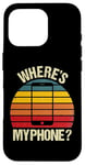 Coque pour iPhone 16 Pro Funny Vintage Retro Où est mon téléphone Smartphone Téléphone portable