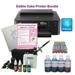 Edible Printer, Refillable Cartridge, Edible Ink, Icing Sheets, Airbrush Bundle