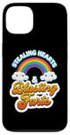 Coque pour iPhone 13 Stealing Hearts & Blasting Pets Funny Valentines Rainbow