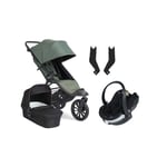 Baby Jogger City Elite 2 Duovogn inkl. BeSafe iZi Go Modular X2 i-Size Autostol Baby, Briar Green/Jet