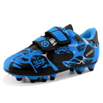 Football Shoes Kids Size 2 Boys Football Boots Astroturf Soccer Training Girls Trainers Non-Slip Summer Trainers Blue