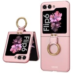 GKK Samsung Galaxy Z Flip 6 Skal Finger Ring Rosa