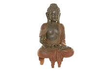 DRW Bouddha Assis Style lévité Couleur Marron simulant et Orange