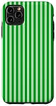 iPhone 11 Pro Max Cute Green and Light Green Vertical Stripes Girly Striped Case